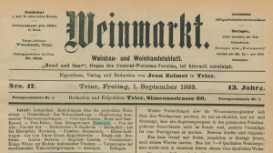 Weinmarkt - Weinbau- und Weinhandelsblatt vom 1. September 1893